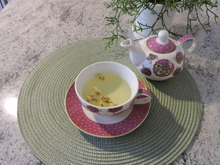 cup of tea with mint