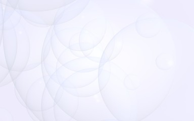 Abstract white background. Backdrop with light transparent bubbles. 3D illustration