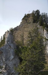 Fototapeta na wymiar Gipfelglück oberhalb von Aschau