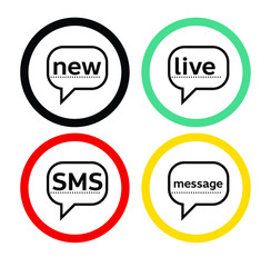 News word and speech bubble 
