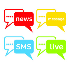 News word and speech bubble 
