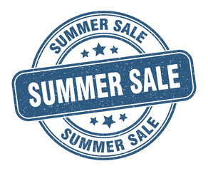 summer sale stamp. summer sale label. round grunge sign