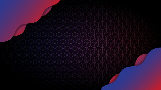 Abstract background gradient design with geometric Fluid shpaes composition.Futuristic minimal pattern place for text or message.Trendy and modern Cool banner design template.