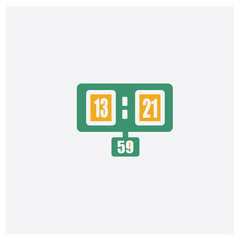 Fototapeta premium Terminal Watch concept 2 colored icon. Isolated orange and green Terminal Watch vector symbol design. Can be used for web and mobile UI/UX
