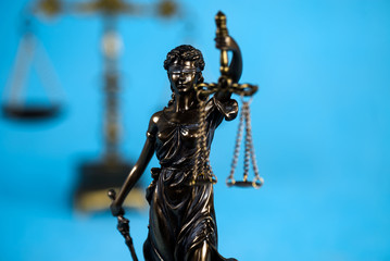 Statue of justice. Law concept. Legal law, advice and justice