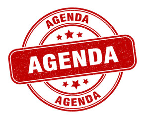 agenda stamp. agenda label. round grunge sign