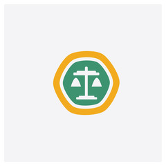 Ethiopian Birr concept 2 colored icon. Isolated orange and green Ethiopian Birr vector symbol design. Can be used for web and mobile UI/UX