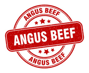angus beef stamp. angus beef label. round grunge sign