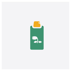Sprayer concept 2 colored icon. Isolated orange and green Sprayer vector symbol design. Can be used for web and mobile UI/UX