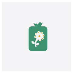 Seeds concept 2 colored icon. Isolated orange and green Seeds vector symbol design. Can be used for web and mobile UI/UX