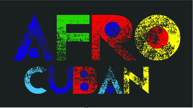 Afro Cuban Print Embroidery Graphic Design Vector Art