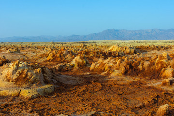 Obraz premium Dallol landscape, Danakil desert, Ethiopia