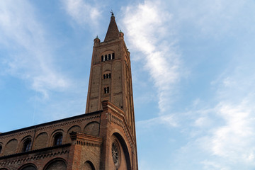 Fototapeta premium Facade of San Mercuriale church in Forli, Emilia Romagna