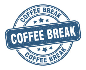 coffee break stamp. coffee break label. round grunge sign