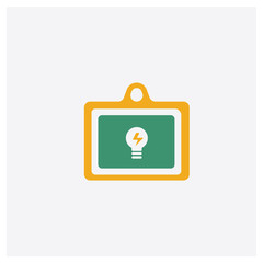 Picture concept 2 colored icon. Isolated orange and green Picture vector symbol design. Can be used for web and mobile UI/UX