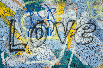 graffiti on a old wall