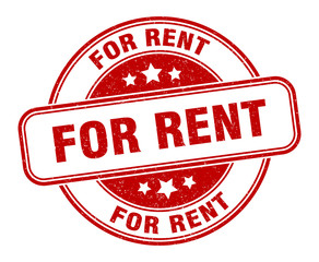 for rent stamp. for rent round grunge sign. label