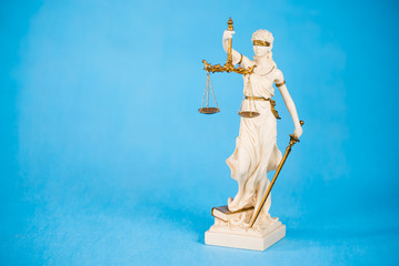 Statue of justice. Law concept. Legal law, advice and justice