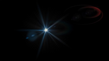 Leuchtende Stern im dunklem Himmel.