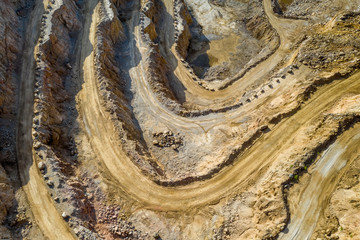 quarry site structure from above