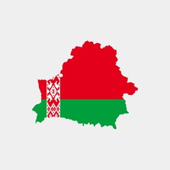 Obraz premium Belarus map. Vector illustration on gray background