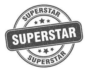 superstar stamp. superstar label. round grunge sign