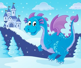 Winter dragon theme image 1