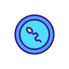 sperm study icon vector. sperm study sign. color symbol illustration