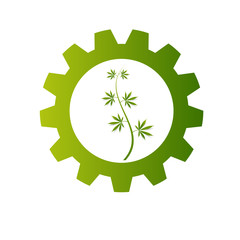 Marijuana gear. Vector image on a white background.
