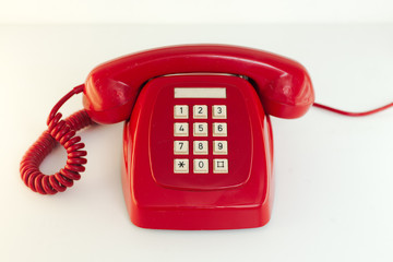 tel&eacute;fono, comunicaciones, aislada, decir, agiotaje, rojo, despacho, dial, blanco, viejo, retro, tecnolog&iacute;a, negro, contactar, conexiones, cuerda, antique, abrochar, objeto, cifras, auricular, receptor