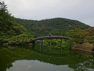 Obraz premium Japanese Garden in Takamatsu City, Japan