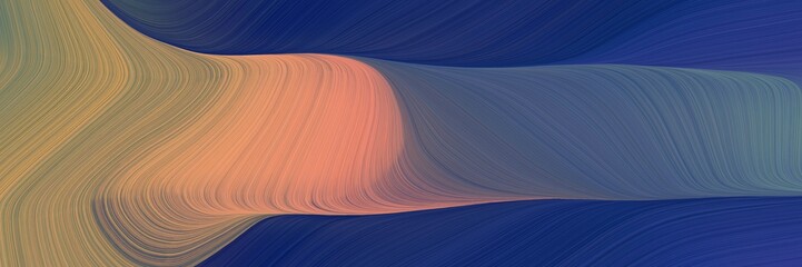 futuristic colorful waves graphic with dark slate blue, midnight blue and dark salmon colors