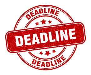 deadline stamp. deadline label. round grunge sign