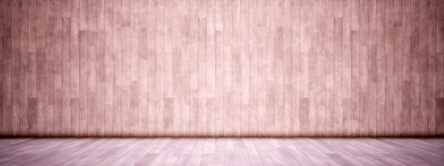 Concept or conceptual vintage or grungy beige background of natural wood or wooden old texture floor and wall as a retro pattern layout. A 3d illustration metaphor to time, material, emptiness,  age 
