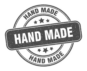 hand made stamp. hand made label. round grunge sign