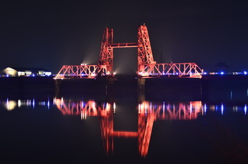 大川昇開橋の夜景