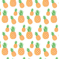 Seamless Pineapple Background/ Cute Pineapple  Color Gradient Pattern. Summer banner design vector art background. 