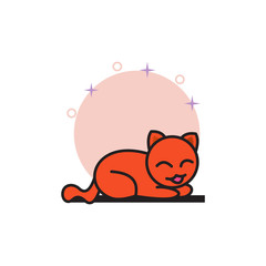 cute cat  vector character illustration