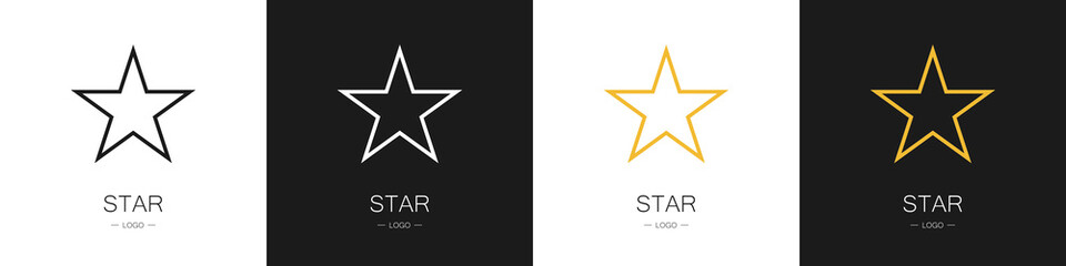 Set of logos stars. Collection. Modern style. Vector illustration
