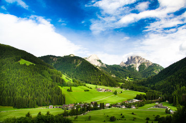 Fototapeta na wymiar landscapes of the dolomites in trentino: val pusteria, val fiscalina and val di braies