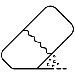 Eraser Icon - Illustration vector photo