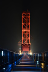 大川昇開橋の夜景