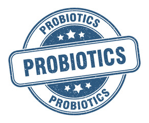 probiotics stamp. probiotics round grunge sign. label