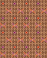 ethnic motives, geometric pattern in warm colors