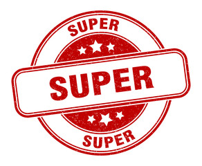 super stamp. super round grunge sign. label