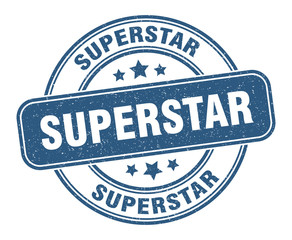 superstar stamp. superstar label. round grunge sign