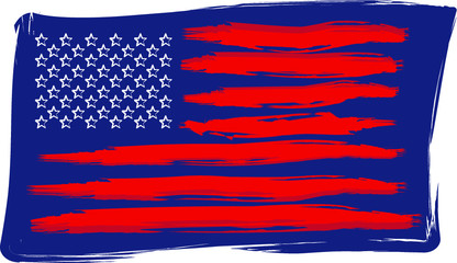 American Flag Print embroidery graphic design vector art