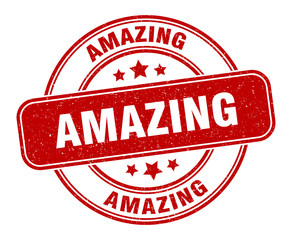 amazing stamp. amazing label. round grunge sign