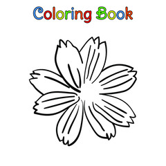 coloring book kid blooming flower