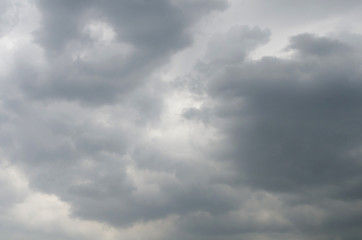 storm raining clouds over the sky for background.